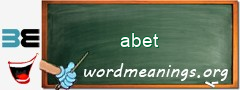 WordMeaning blackboard for abet